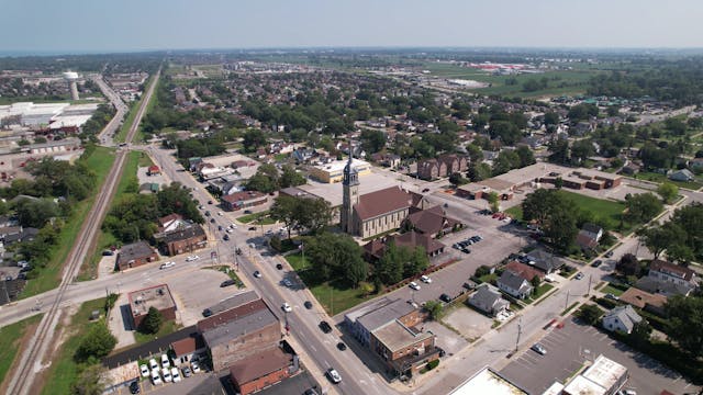 arial view of winddsor, ontario